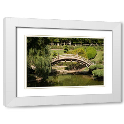 Moon Bridge I White Modern Wood Framed Art Print with Double Matting by Berzel, Erin