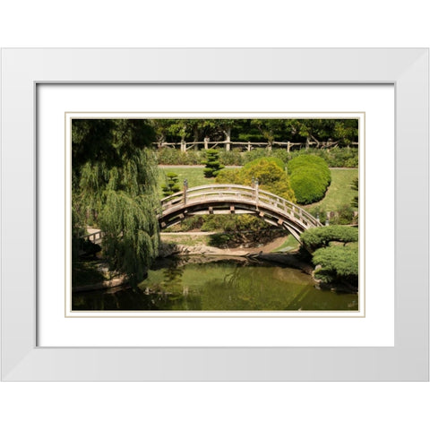 Moon Bridge I White Modern Wood Framed Art Print with Double Matting by Berzel, Erin