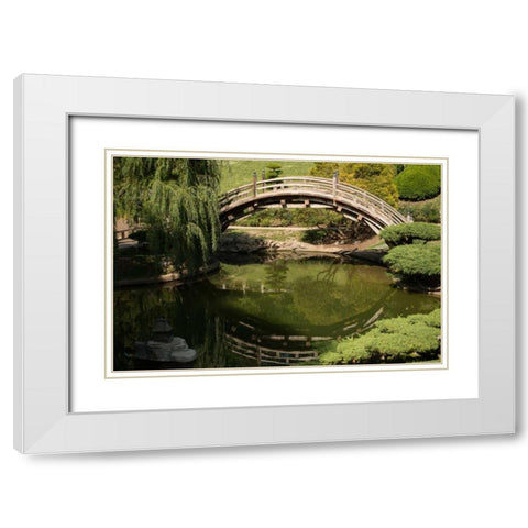 Moon Bridge II White Modern Wood Framed Art Print with Double Matting by Berzel, Erin
