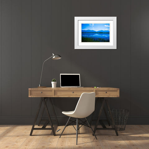 Mission Mountains I White Modern Wood Framed Art Print with Double Matting by Berzel, Erin