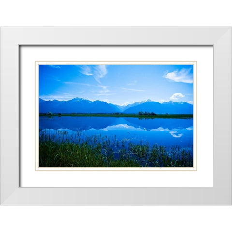 Mission Mountains I White Modern Wood Framed Art Print with Double Matting by Berzel, Erin