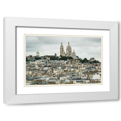 Sacre Coeur I White Modern Wood Framed Art Print with Double Matting by Berzel, Erin
