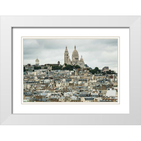 Sacre Coeur I White Modern Wood Framed Art Print with Double Matting by Berzel, Erin