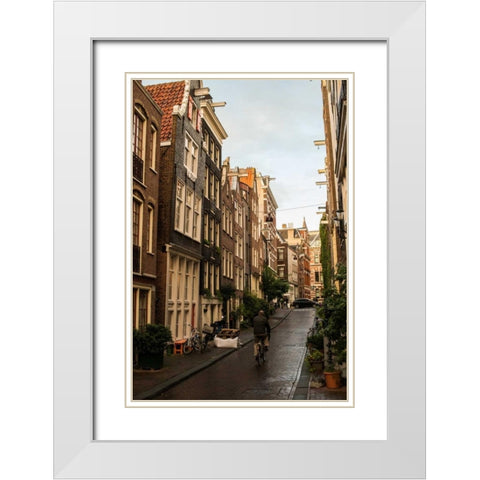 Amsterdam Road I White Modern Wood Framed Art Print with Double Matting by Berzel, Erin