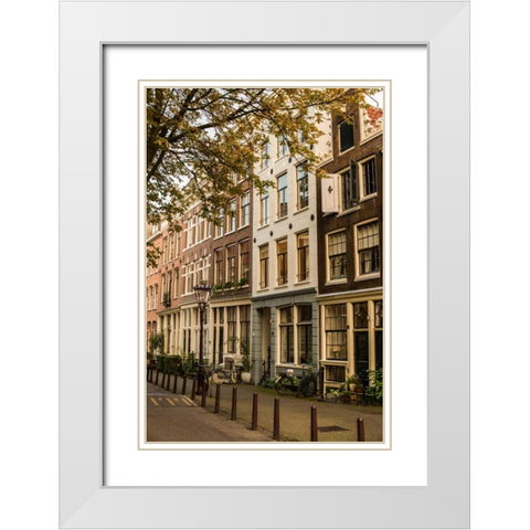 Amsterdam Neighborhood I White Modern Wood Framed Art Print with Double Matting by Berzel, Erin