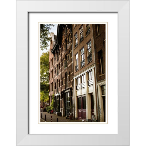 Amsterdam Neighborhood II White Modern Wood Framed Art Print with Double Matting by Berzel, Erin
