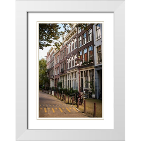 Amsterdam Road II White Modern Wood Framed Art Print with Double Matting by Berzel, Erin