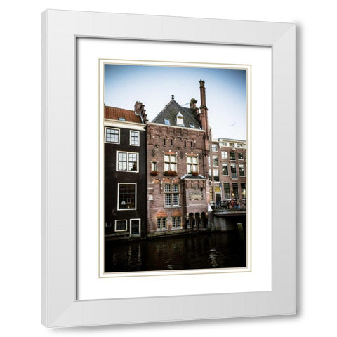 OZ Voorburgwal II White Modern Wood Framed Art Print with Double Matting by Berzel, Erin
