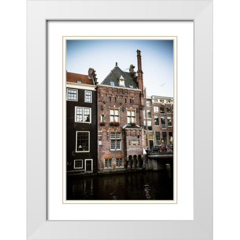 OZ Voorburgwal II White Modern Wood Framed Art Print with Double Matting by Berzel, Erin