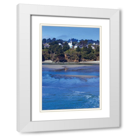 Village by the Sea I White Modern Wood Framed Art Print with Double Matting by Crane, Rita