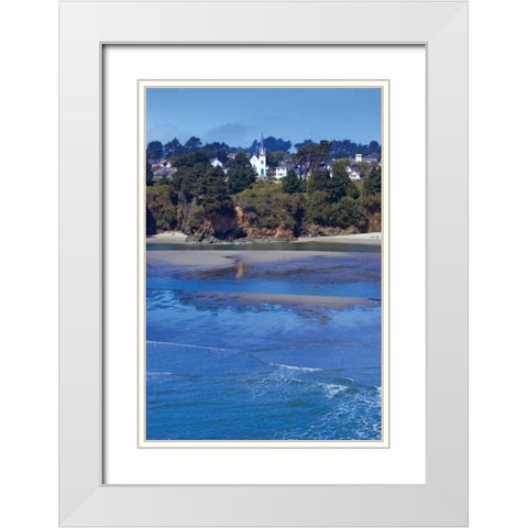 Village by the Sea I White Modern Wood Framed Art Print with Double Matting by Crane, Rita