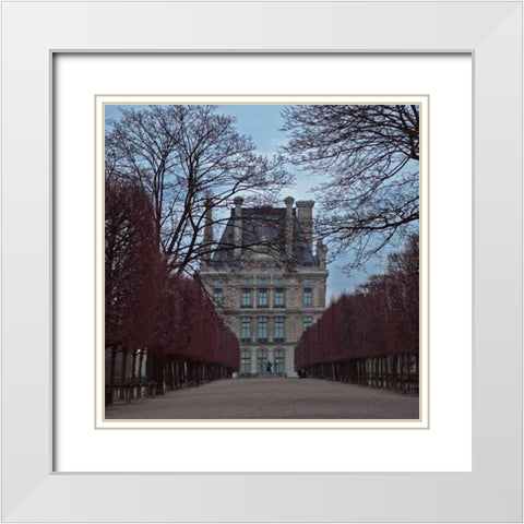Pavillion des Tuileries White Modern Wood Framed Art Print with Double Matting by Crane, Rita