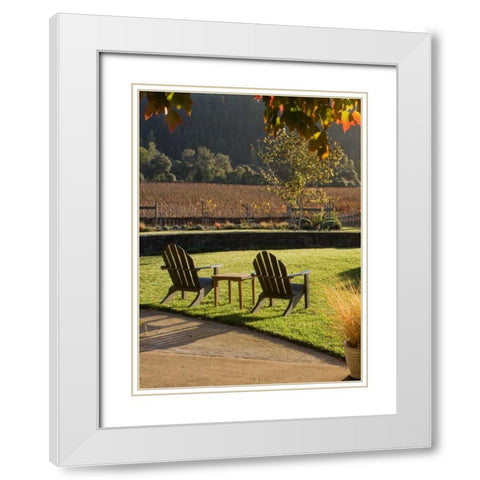 Autumn Glow II White Modern Wood Framed Art Print with Double Matting by Crane, Rita