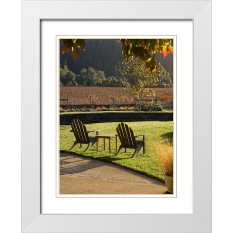 Autumn Glow II White Modern Wood Framed Art Print with Double Matting by Crane, Rita