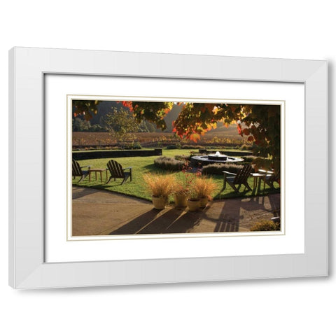 Autumn Glow III White Modern Wood Framed Art Print with Double Matting by Crane, Rita