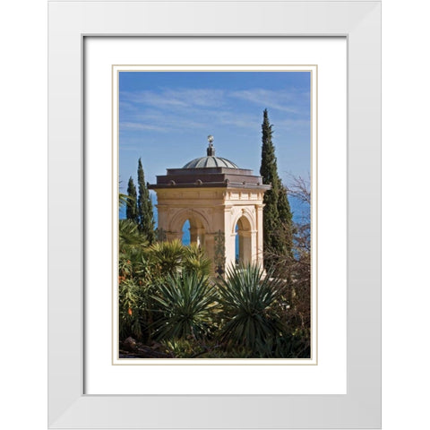 Italian Garden III White Modern Wood Framed Art Print with Double Matting by Crane, Rita