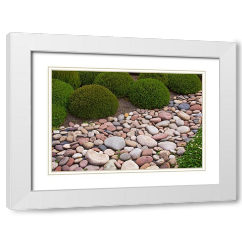 Garden Glimpse VIII White Modern Wood Framed Art Print with Double Matting by Crane, Rita