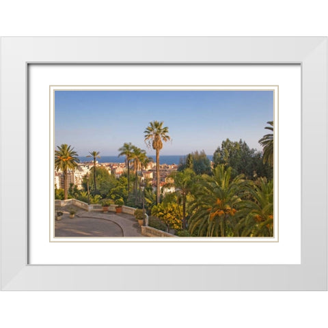 French Riviera I White Modern Wood Framed Art Print with Double Matting by Crane, Rita