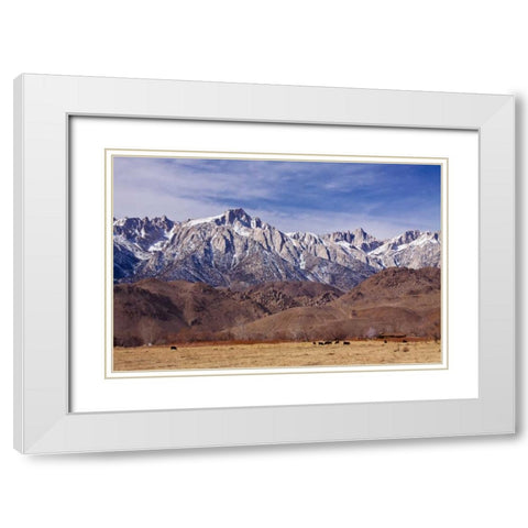 Mt. Whitney Range I White Modern Wood Framed Art Print with Double Matting by Crane, Rita