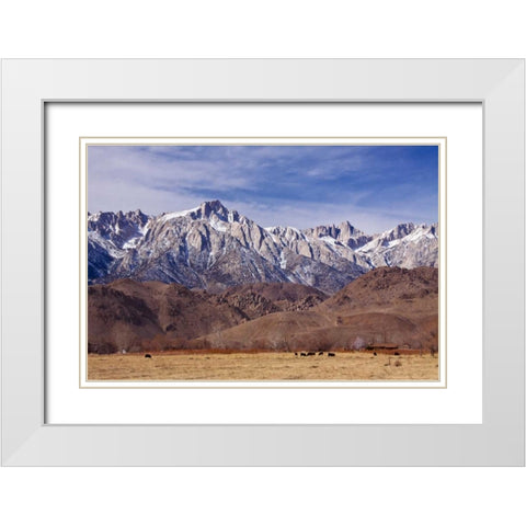 Mt. Whitney Range I White Modern Wood Framed Art Print with Double Matting by Crane, Rita