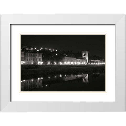 Tuscan Reflections II White Modern Wood Framed Art Print with Double Matting by Crane, Rita