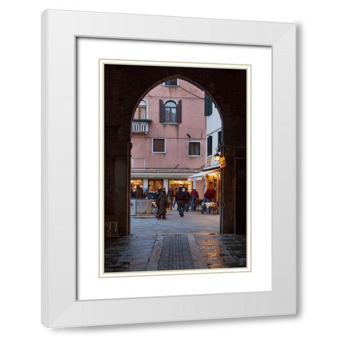 Venice Arches I White Modern Wood Framed Art Print with Double Matting by Crane, Rita