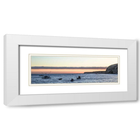 Fishing Boats IV White Modern Wood Framed Art Print with Double Matting by Crane, Rita