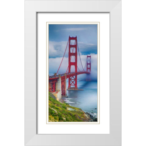 Golden Gate Bridge III White Modern Wood Framed Art Print with Double Matting by Crane, Rita