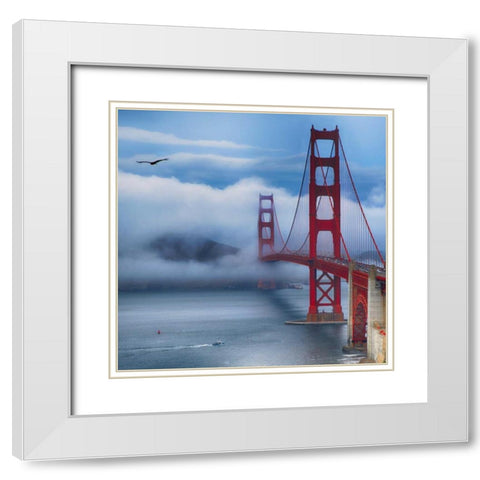 Golden Gate Bridge VIII White Modern Wood Framed Art Print with Double Matting by Crane, Rita