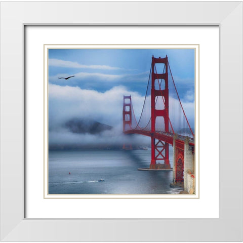 Golden Gate Bridge VIII White Modern Wood Framed Art Print with Double Matting by Crane, Rita