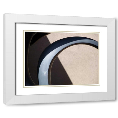 Architectural Abstract I White Modern Wood Framed Art Print with Double Matting by Christensen, Jim