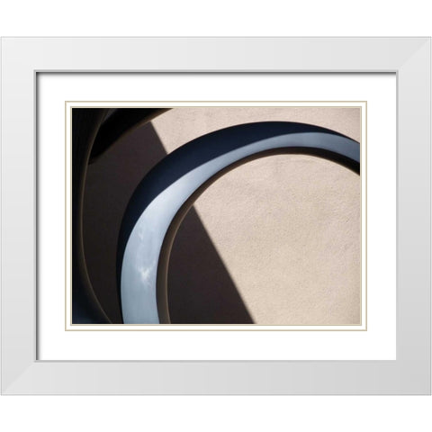 Architectural Abstract I White Modern Wood Framed Art Print with Double Matting by Christensen, Jim