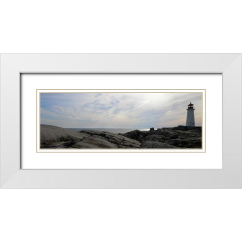 Lighthouse II White Modern Wood Framed Art Print with Double Matting by Christensen, Jim