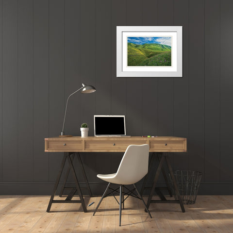 Wind Wolves White Modern Wood Framed Art Print with Double Matting by Geistweite, Mark