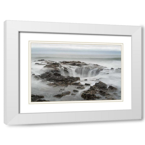 Thors Well White Modern Wood Framed Art Print with Double Matting by Hellmann, Stan