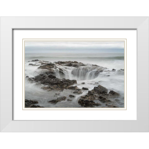 Thors Well White Modern Wood Framed Art Print with Double Matting by Hellmann, Stan