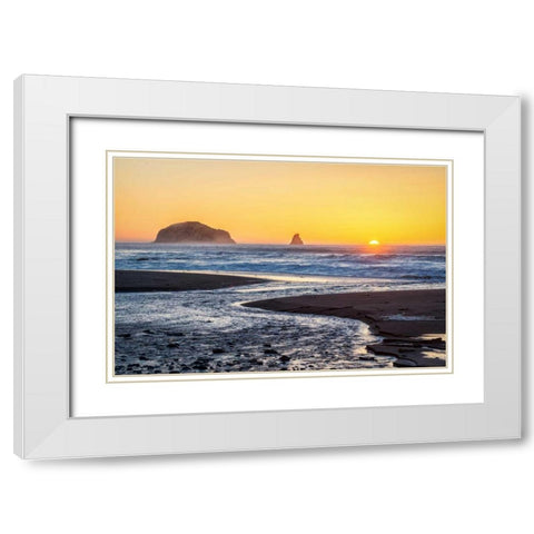 Humbug Mtn. State Park III White Modern Wood Framed Art Print with Double Matting by Hellmann, Stan