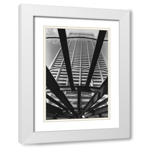 Carlton Center White Modern Wood Framed Art Print with Double Matting by Hellmann, Stan