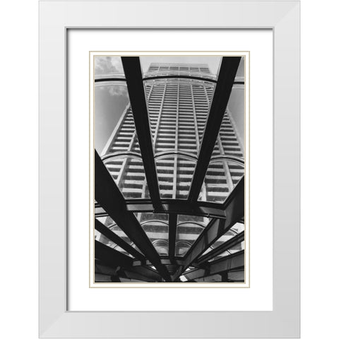 Carlton Center White Modern Wood Framed Art Print with Double Matting by Hellmann, Stan