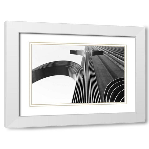 Steel Sculpture White Modern Wood Framed Art Print with Double Matting by Hellmann, Stan