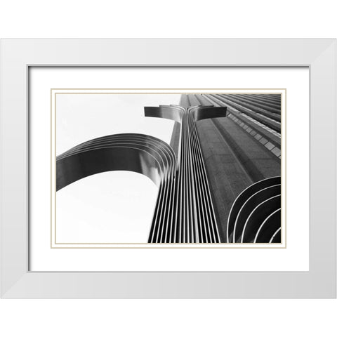Steel Sculpture White Modern Wood Framed Art Print with Double Matting by Hellmann, Stan