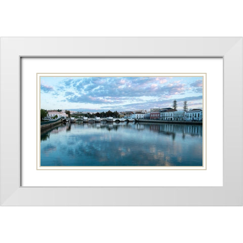 Tavira, Portugal White Modern Wood Framed Art Print with Double Matting by Hellmann, Stan