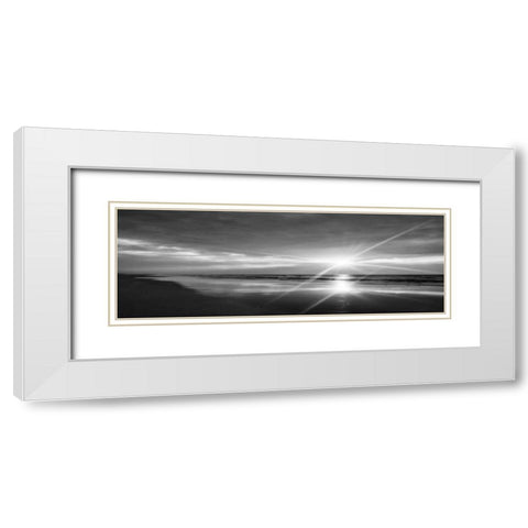 Beauteous Light Panel BW II White Modern Wood Framed Art Print with Double Matting by Hausenflock, Alan