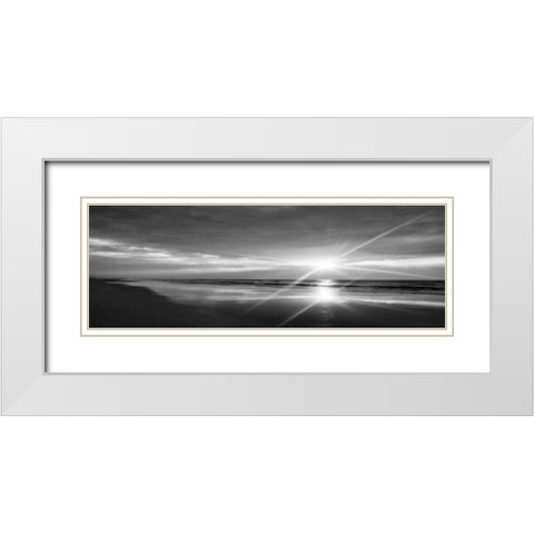 Beauteous Light Panel BW II White Modern Wood Framed Art Print with Double Matting by Hausenflock, Alan