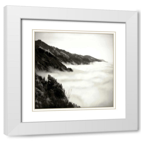 Pacific Fog Sq I White Modern Wood Framed Art Print with Double Matting by Hausenflock, Alan