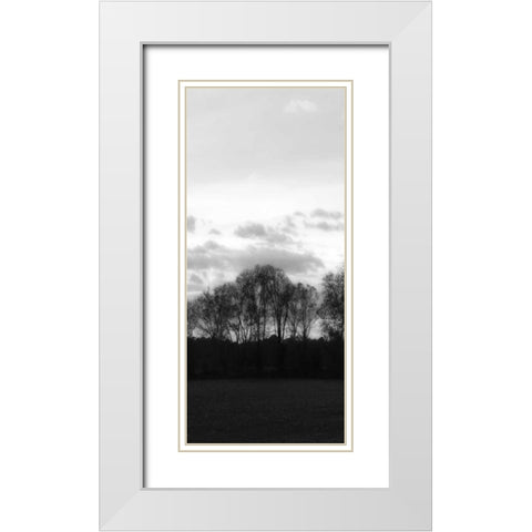 Winter Sunset BW III White Modern Wood Framed Art Print with Double Matting by Hausenflock, Alan