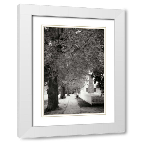 Small Town Autumn III White Modern Wood Framed Art Print with Double Matting by Hausenflock, Alan