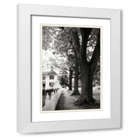 Small Town Autumn IV White Modern Wood Framed Art Print with Double Matting by Hausenflock, Alan