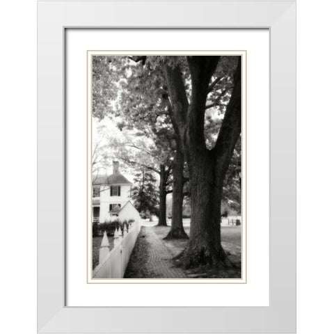Small Town Autumn IV White Modern Wood Framed Art Print with Double Matting by Hausenflock, Alan