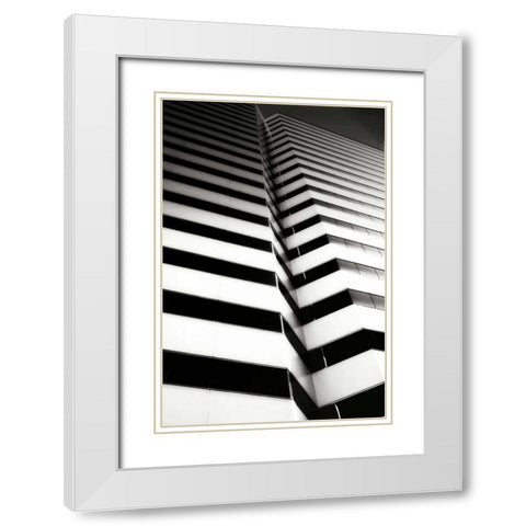 Geometric II White Modern Wood Framed Art Print with Double Matting by Hausenflock, Alan